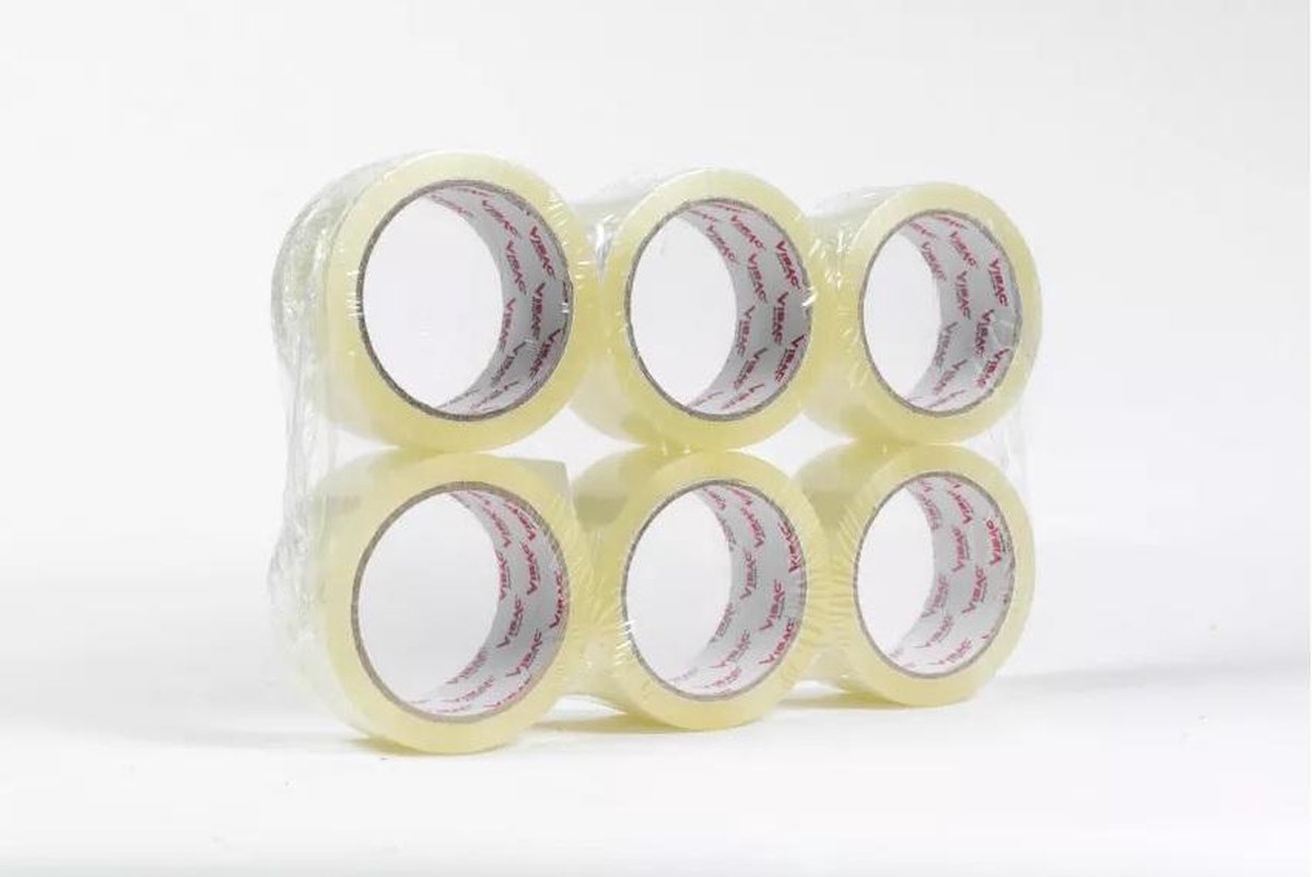 Rouleau de Tape Premium x 6 - Transparent - Acryl - 50 mm x 66