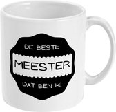 MUGZ - Beste Meester - Mok - Theemok - Koffiemok - Theebeker - Koffiebeker - Beste Meester Zwart