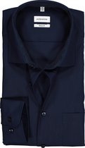 Seidensticker regular fit overhemd - donkerblauw (contrast) - Strijkvrij - Boordmaat: 42