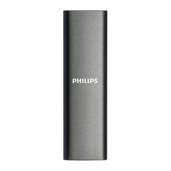 Philips Portable SSD 250 GB - Ultra Thin - SATA Ultra Speed USB-C - USB 3.2 - Read up to 540MB/s - Write up to 520MB/s - Windows, macOS, Game Console