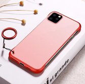 Voor iPhone 11 Pro Frosted Anti-slip TPU beschermhoes met metalen ring (rood)