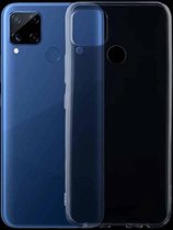 Voor OPPO Realme C15 0,75 mm Ultradunne transparante TPU zachte beschermhoes