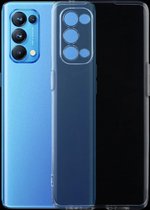 Voor OPPO Reno5 0,75 mm ultradunne transparante TPU zachte beschermhoes
