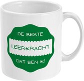 MUGZ - Beste Leerkracht - Mok - Theemok - Koffiemok - Theebeker - Koffiebeker - Beste Leerkracht Groen