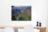 Canvas Schilderij Uitzicht op de Gorges du Verdon in de Alpen - 80x60 cm - Wanddecoratie