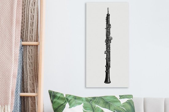 Une illustration antique de toile hobo 20x40 cm - Tirage photo sur toile (Décoration murale salon / chambre)