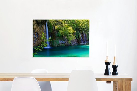 Parc national des lacs de Plitvice en Croatie Toile 90x60 cm - Tirage photo sur toile (Décoration murale salon / chambre)