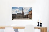 Canvas Schilderij Het stadhuis van Kiel in Duitsland - 60x40 cm - Wanddecoratie