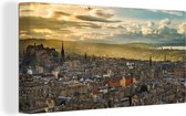 Vue de la vieille ville d'Édimbourg en Europe Toile 40x20 cm - Tirage photo sur toile (Décoration murale salon / chambre) / Villes européennes Peintures sur toile