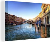 Canvas Schilderij Venetië - Brug - Italië - 180x120 cm - Wanddecoratie XXL