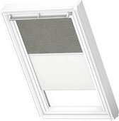 VELUX Origineel Verduisterend Rolgordijn Plus Plissé (DFD) Wit Kozijn, UK04, Dusty Green