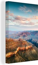 Canvas Schilderij Uitzicht over de hele Grand Canyon - 40x60 cm - Wanddecoratie