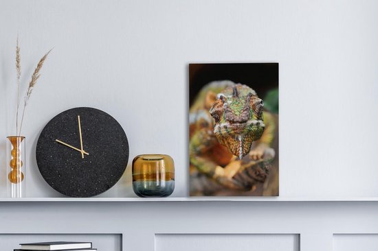 Toile - Caméléon en exploration - 20x30 cm - Décoration