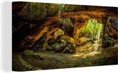 Canvas Schilderij Natuurlijke grot - 40x20 cm - Wanddecoratie