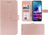 Hoesje Motorola Moto G10 - Book Case Wallet Rose Goud Cover