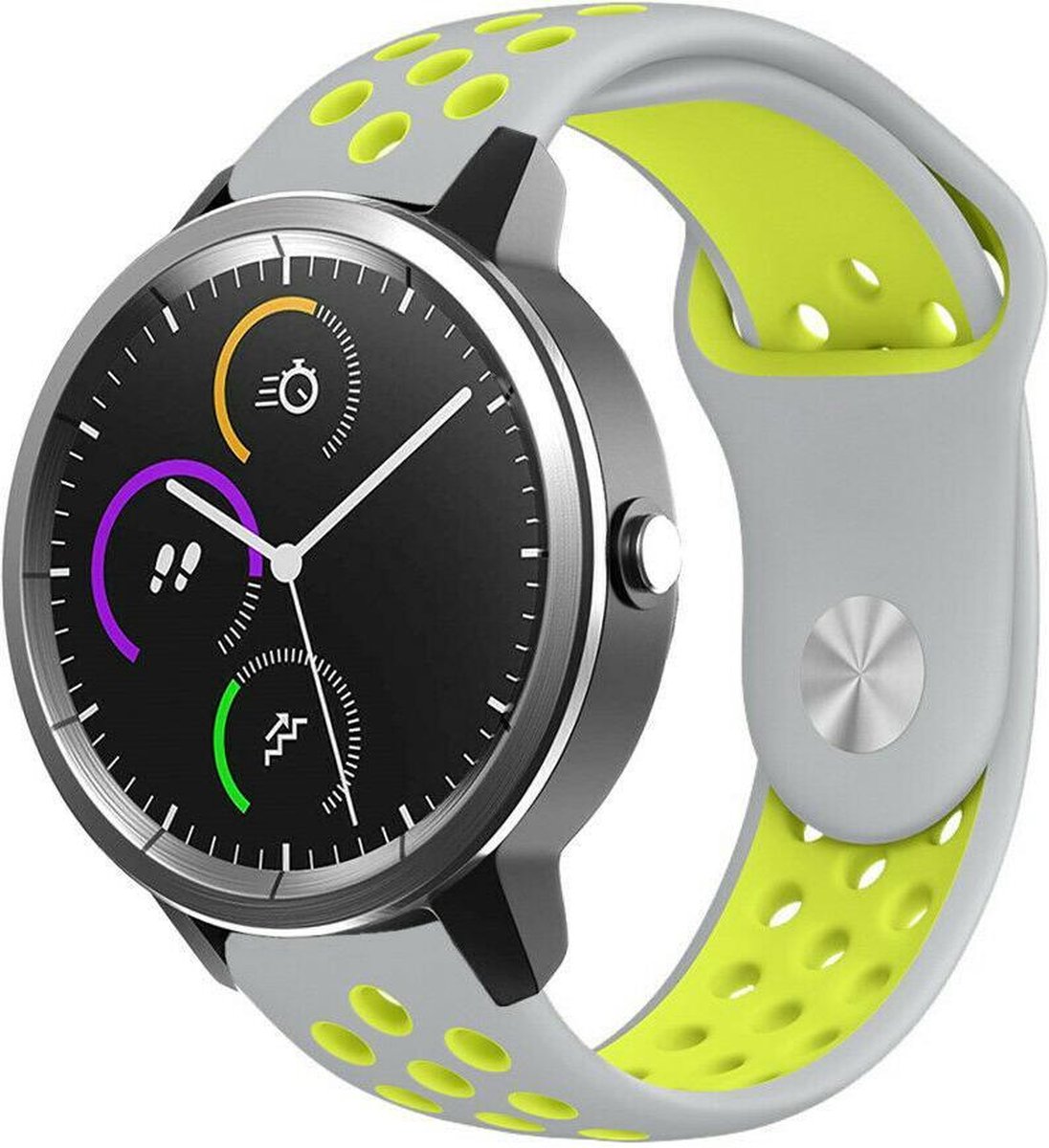 Garmin Vivoactive 3 sport bandje - grijs/geel - 42mm
