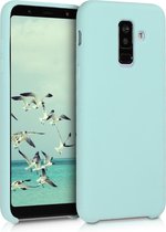 kwmobile telefoonhoesje voor Samsung Galaxy A6+/A6 Plus (2018) - Hoesje met siliconen coating - Smartphone case in mat mintgroen