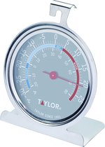 KitchenCraft Taylor Pro Koelkast Thermometer - Vriezer Thermometer 8,5 x 4,5 x 10 cm Roestvrij Staal - Zilver
