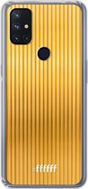 6F hoesje - geschikt voor OnePlus Nord N10 5G -  Transparant TPU Case - Bold Gold #ffffff