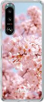 6F hoesje - geschikt voor Sony Xperia 5 III -  Transparant TPU Case - Cherry Blossom #ffffff