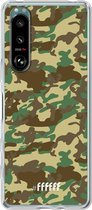 6F hoesje - geschikt voor Sony Xperia 5 III -  Transparant TPU Case - Jungle Camouflage #ffffff