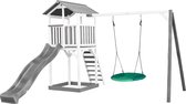 AXI Beach Tower with Summer Nest Swing Grey/white - Toboggan Gris