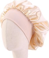 Kinderen slaapmuts - Haarverzorging – Breede band – XL – Kinderen hair bonnet - Dames slaapmuts - Soft Bonnet slaapmuts - Satijnen slaapmuts - Satijn bonnet - Bonnet - Kind - Nacht