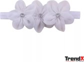 Pasgeboren Pearl Diamond hoofdband, 3 bloem hoofdbanden, meisjes haaraccessoires.