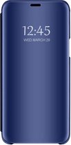 Spiegel Cover - Hoesje - Clear View Case Geschikt voor: Samsung Galaxy A10S  - Blauw