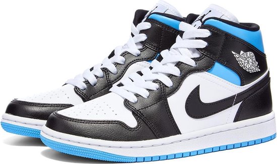 air jordan 1 mid white blue