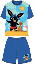 Bing pyjama - blauw - Bing Bunny shortama - 100% katoen - maat 116