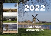 Kalender 12 provincies - Maandkalender 2022 - dubbel A5-formaat - 12 foto's van het Nederlandse landschap - wandkalender met weeknummers