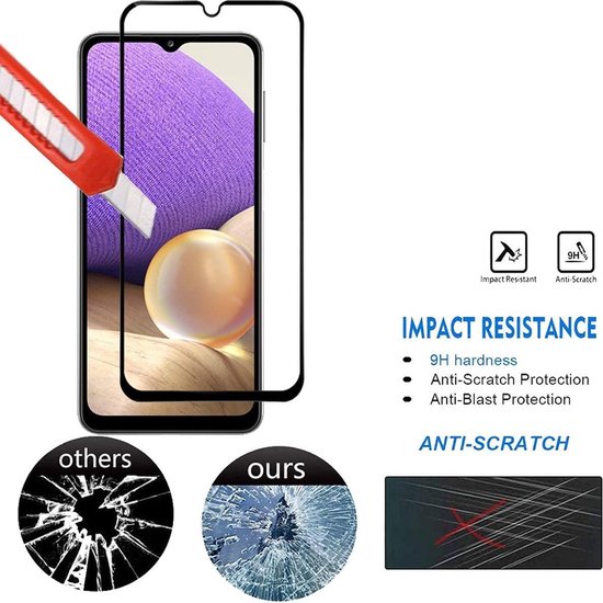 Écran Samsung Galaxy A02s protecteur en Glas - écran en verre plein Tempered Glass Protector - 3 fois AR202