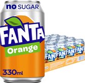 Fanta Orange Zero Blikjes Tray - 24 x 33cl