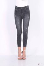 Broek Dulani hoge taille grijs used details 02