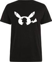Pokémon T-shirt zwart Ash & Pikachu maat 152