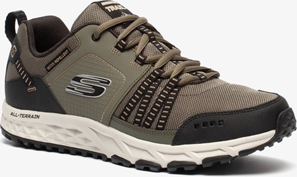 Skechers leren heren wandelschoenen waterafstotend – Winddicht Ademend materiaal Beige