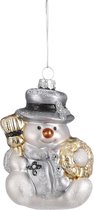 House of Seasons Sneeuwman Kerst Ornament - Zilver