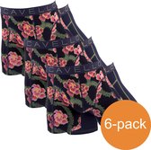 Cavello Boxershorts Zwart Print 6-Pack