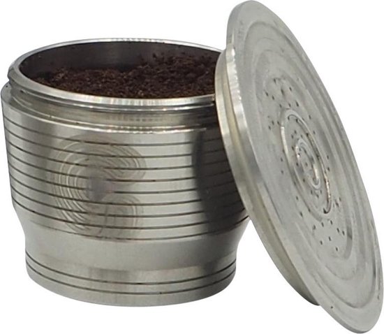 Herbruikbare Nespresso Capsule | Basisset + 1 capsule - Inclusief RVS koffieschepje + Stamper & Schoonmaakborsteltje Herbruikbare Nespresso Capsule | Basisset + 1 capsule - Inclusief RVS koffieschepje + Stamper & Schoonmaakborsteltje