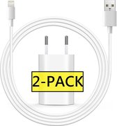 Voordeelverpakking iPhone Lightning Oplaadkabel | 1 Meter | Inclusief 5 Watt Lader | Oplaadstekker voor Apple iPhone 5/6/7/7 Plus/8 Plus/X/Xr/Xs/Xs Max/11/11 Pro/11 Pro Max | Lader voor iPhon