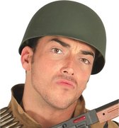 2x stuks soldaat/militair/leger helm groen voor volwassenen - Verkleedkleding spullen