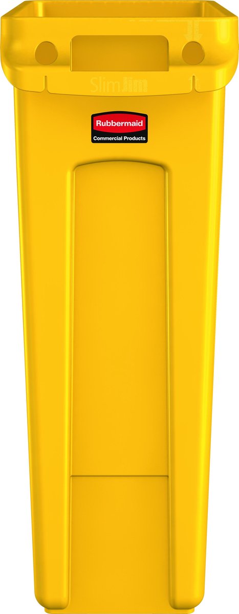 Rubbermaid Slim Jim met luchtsleuven 87 ltr, geel (VB227963)