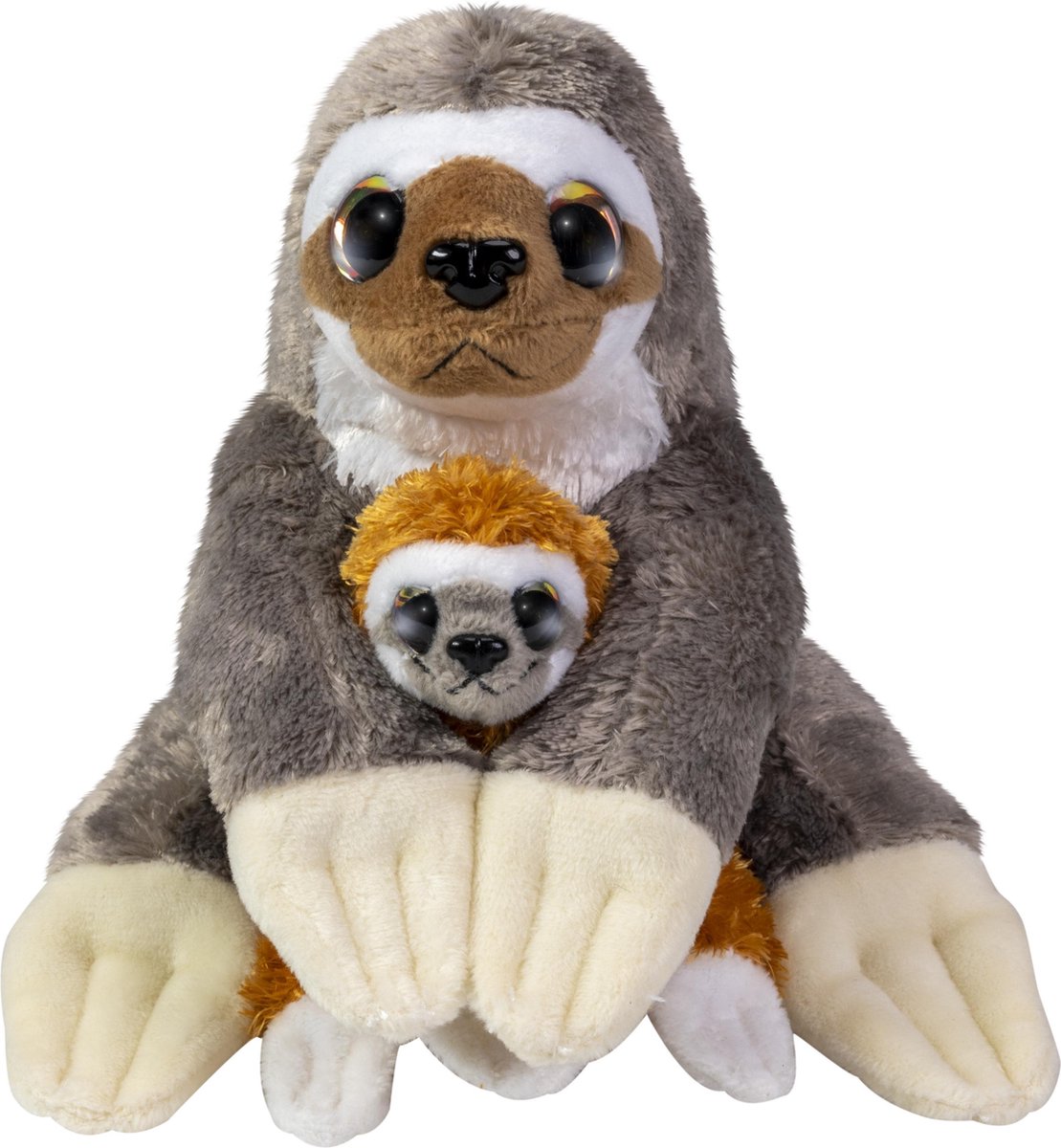 Lumo Stars Tactic - pluche - knuffelluiaard caramel en coffee - 24 cm - zacht pluche - grote ogen - fantasiespel - inclusief app met spelletjes afbeelding