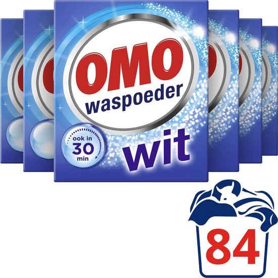 Zee span Minder dan Omo Waspoeder Wit Wasmiddel - 6 x 14 wasbeurten - Voordeelverpakking |  bol.com