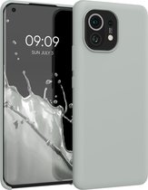 kwmobile telefoonhoesje voor Xiaomi Mi 11 - Hoesje met siliconen coating - Smartphone case in mat lichtgrijs