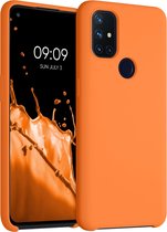 kwmobile telefoonhoesje voor OnePlus Nord N10 5G - Hoesje met siliconen coating - Smartphone case in fruitig oranje