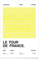 JUNIQE - Poster Maillot Jaune -40x60 /Geel & Wit