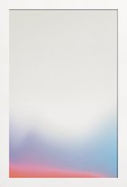 JUNIQE - Poster met houten lijst Sunrise 2 -13x18 /Blauw & Ivoor