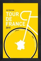 JUNIQE - Poster in houten lijst MY TOUR DE FRANCE MINIMAL POSTER 2015